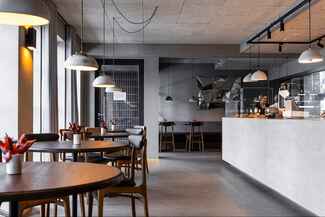 An interior shot of the Hygge cafe in West Reykjavik